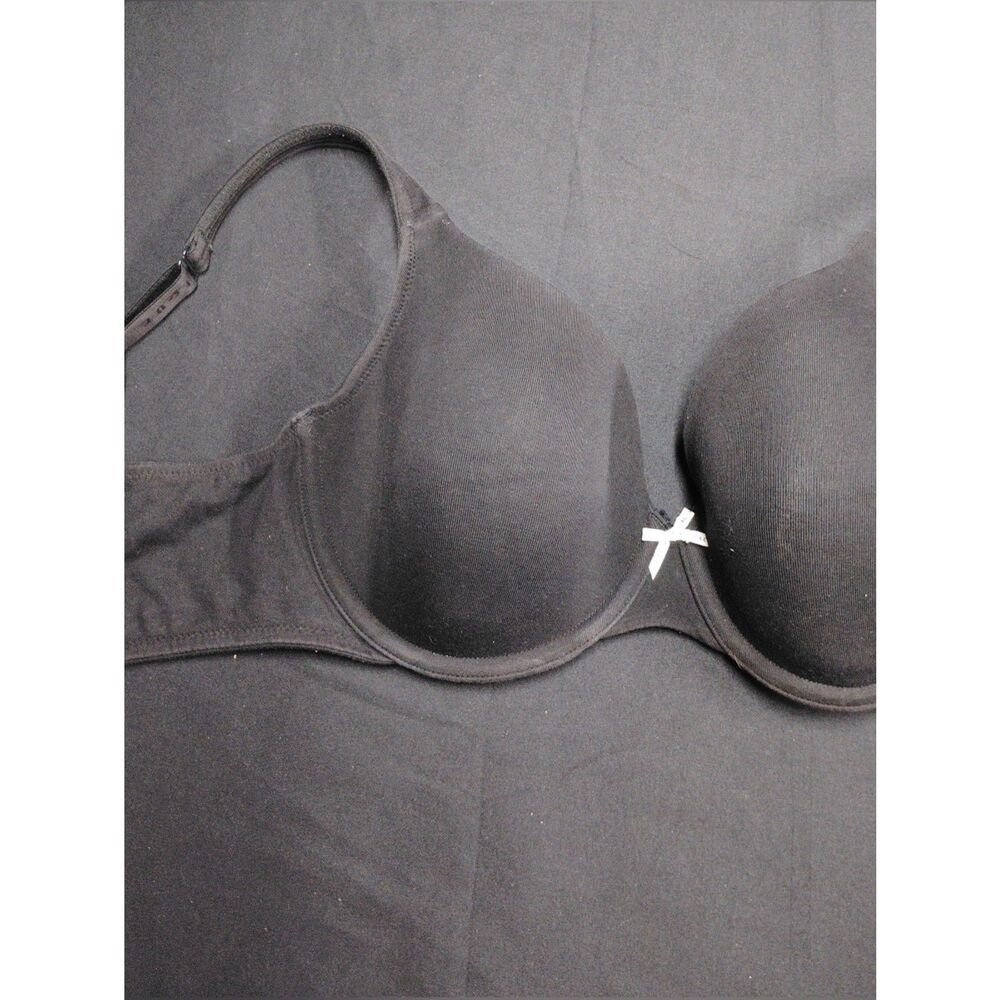 Cacique 32F (32DDD) Iightly Lined Tshirt Black Molded Underwire Bra